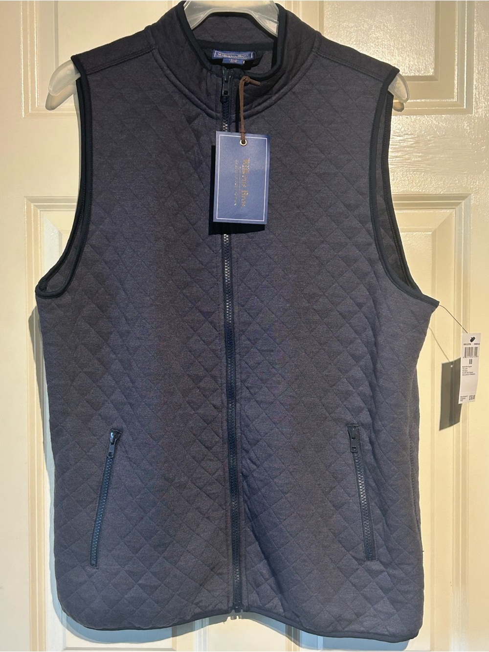 Wilkens Bros Heritage Collection Blue Quilted Vest Size Medium NWT